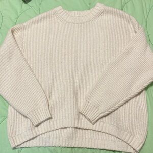 White knit sweater